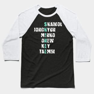 Shinee Member Name Baseball T-Shirt